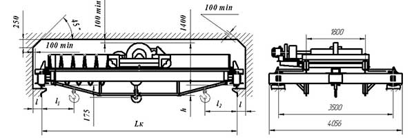 Кран мостовой КЭОД, электрический опорный двухбалочный